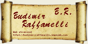 Budimir Raffanelli vizit kartica